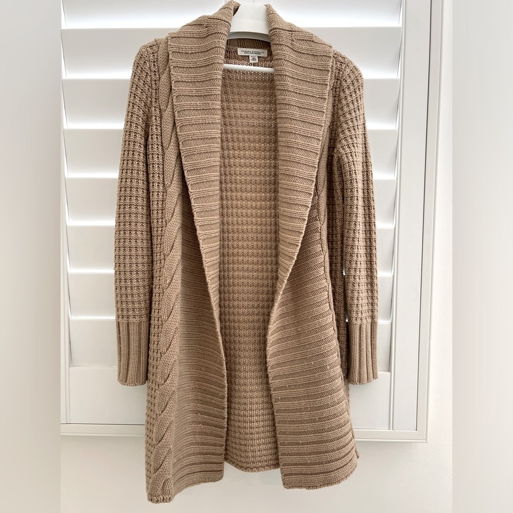 Banana Republic camel long sweater coat sz XS